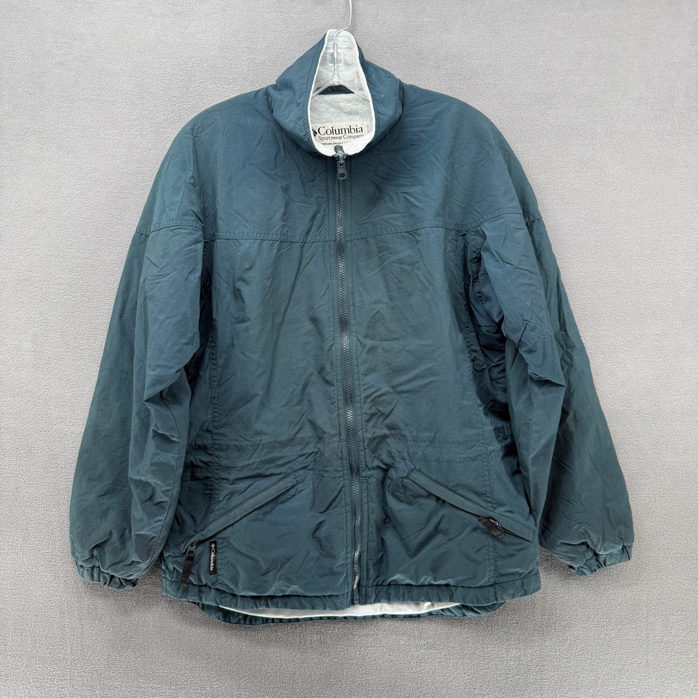 Columbia Women's Teal Blue Full Zip Fleece Lined Jacket Size Medium